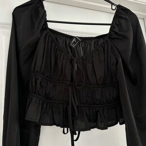 New Forever 21 black crop top